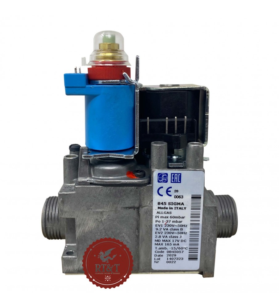 Gas valve SIT 845057 Arca boiler Aeterna, Basel, Dea, Dea Clip, Deafast, Ecofast, Panelfast, Pixel, Pixelfast, Poket, Stylofast