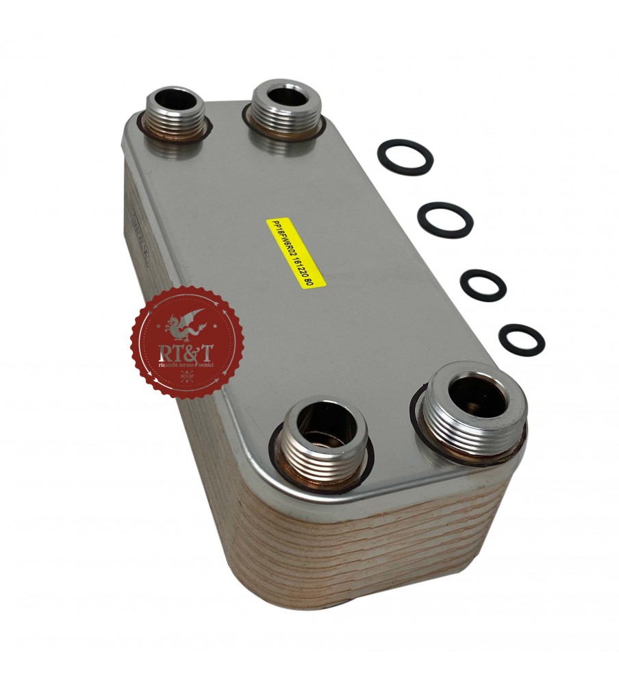 Sanitary heat exchanger Hermann Saunier Duval boiler Spazio Plus, Spazio Zero Condensing, Spazio Zero Plus, Thesi H015004403