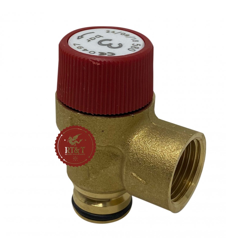 Safety valve 3 Bar Fondital boiler Aries, Flores, Libra, Nias, Pictor, Tahiti 6VALSIBA07