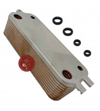 Sanitary heat exchanger 18 plates Junkers boiler Euromaxx, Ceraclass Excellence, Cerapur Smart 87167719870, ex 87167710390