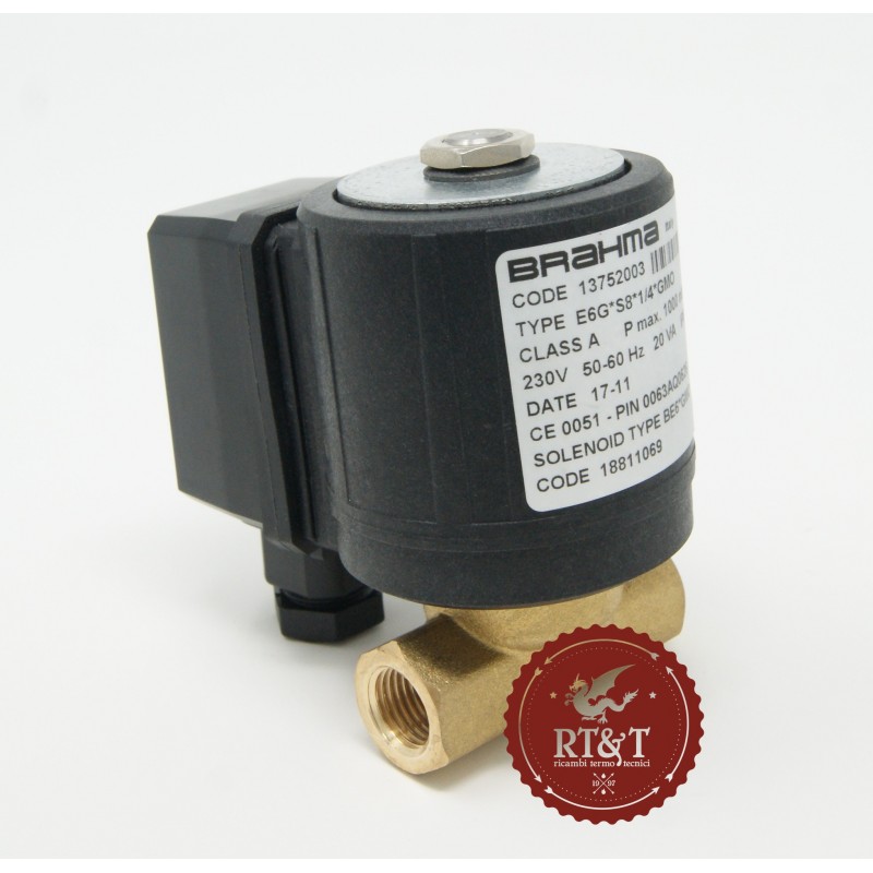 Brahma solenoid valve E6G*S8*1/4*GMO 13752003 for boiler