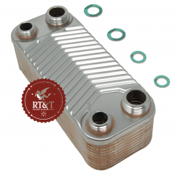 Sanitary heat exchanger 20 plates Beretta boiler Super Exclusive Micro, Super Exclusive Micromix R10022302