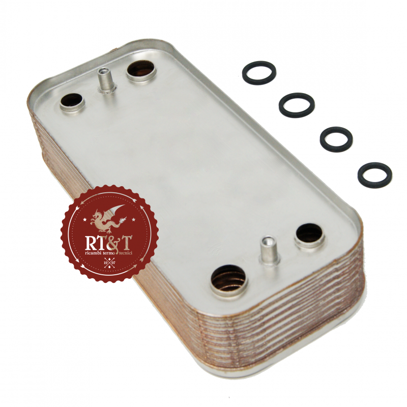 Sanitary heat exchanger 16 plates Immergas boiler Eolo Eco KW, Eolo Maior KW, Nike Maior KW, Eolo Superior KW 1019649, 1023087