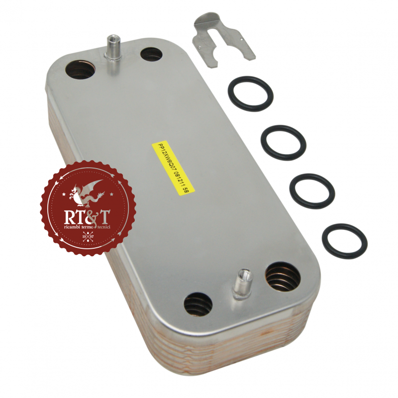 Sanitary heat exchanger 12 plates Hermann boiler Micra 2 23 E 2009, Micra 2 24 SE (2009), Micra 2 30 SE (2009) HA00540042