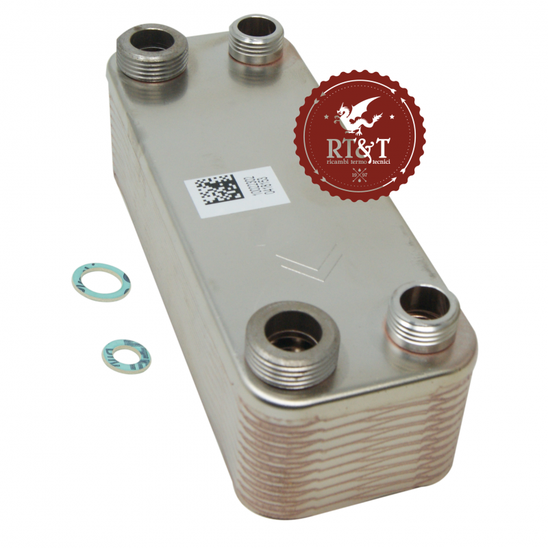 Sanitary heat exchanger 20 plates Beretta boiler Super Exclusive Micro, Super Exclusive Micromix R10022302