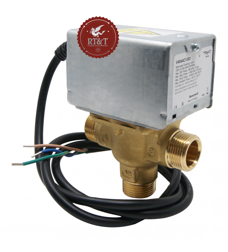 3-way diverter valve Honeywell V4044C1353 Ecoflam boiler 65071158