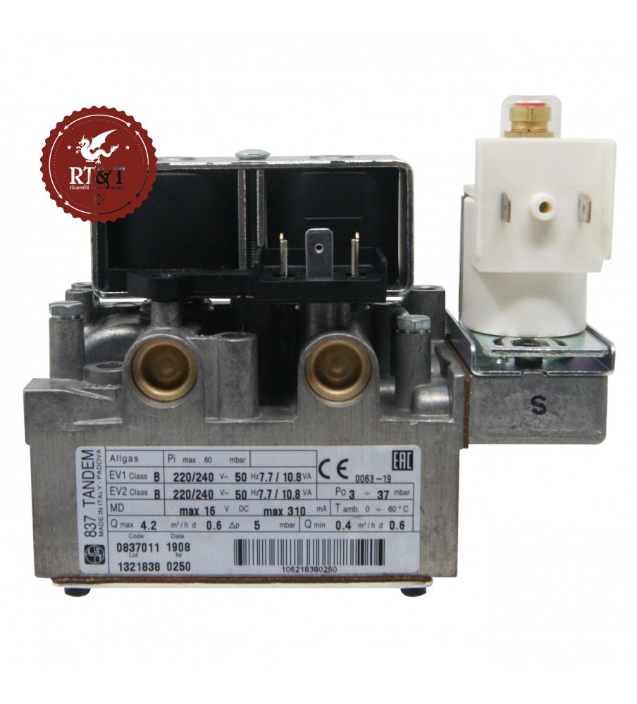 Gas valve Sit 837011 Hermann boiler Comfort, Ecolaser, Laser, Master, Simplex 022001119