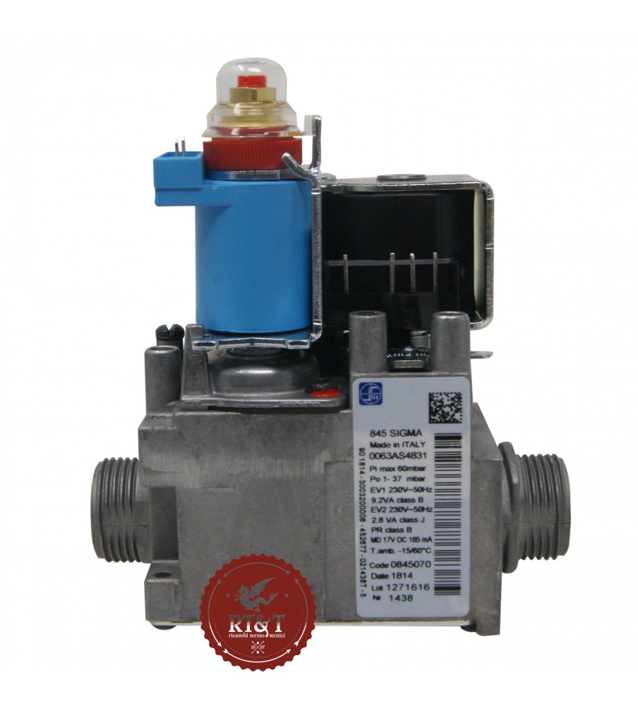 Gas valve SIT 845070 Arca boiler Aeterna, Basel, Dea, Dea Clip, Deafast, Ecofast, Panelfast, Pixel, Pixelfast, Poket, Stylofast