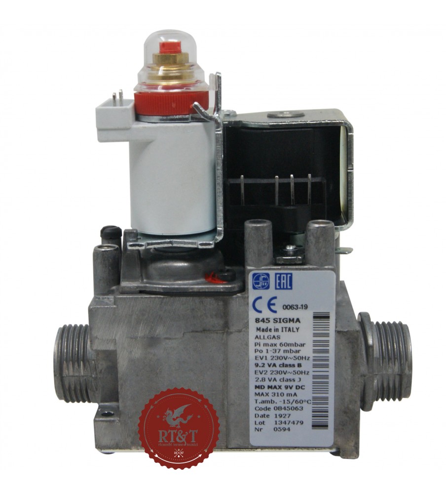 Gas valve SIT 845063 Hermann boiler Habitat 2, Micra 2, Spazio Basic, Spazio Plus, Spazio Tekno, Supermaster, Supermicra