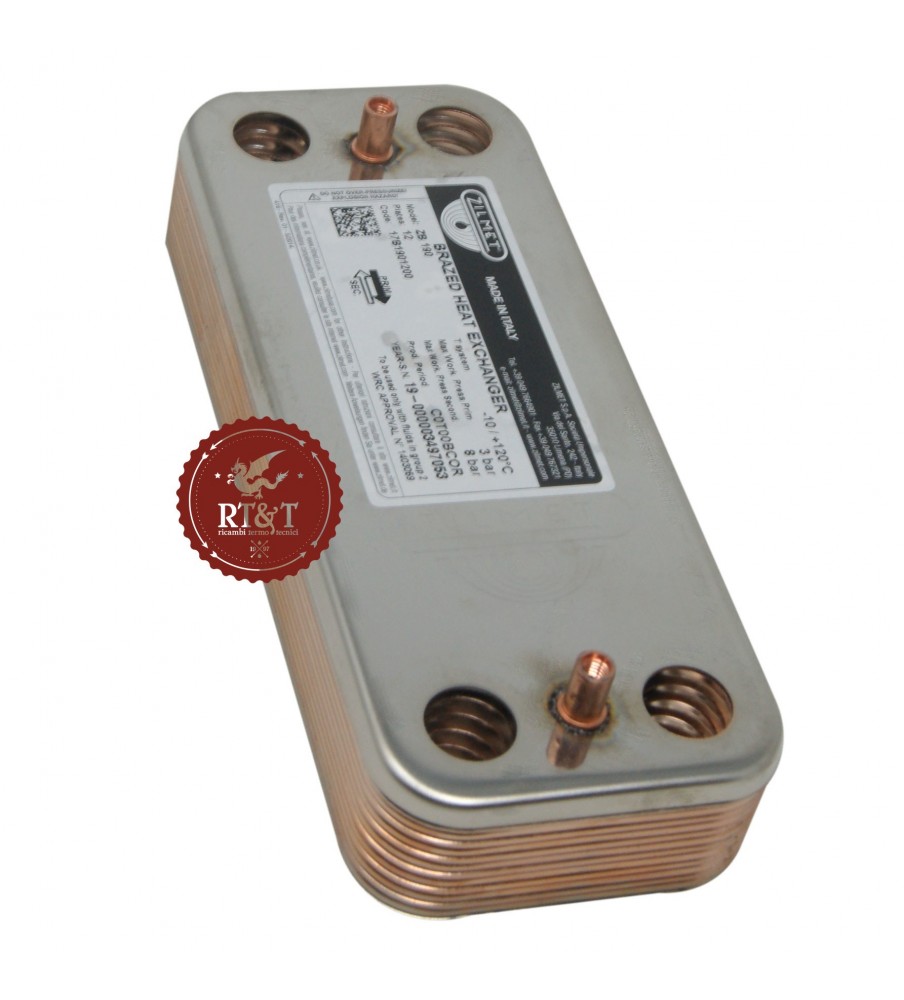 Sanitary heat exchanger Ariston boiler City 24 MFFI, Trend 24 MI, Trend 24 MFFI, Trend 24 MCSI, Uno 24 MI, Uno 24 MFFi 995945