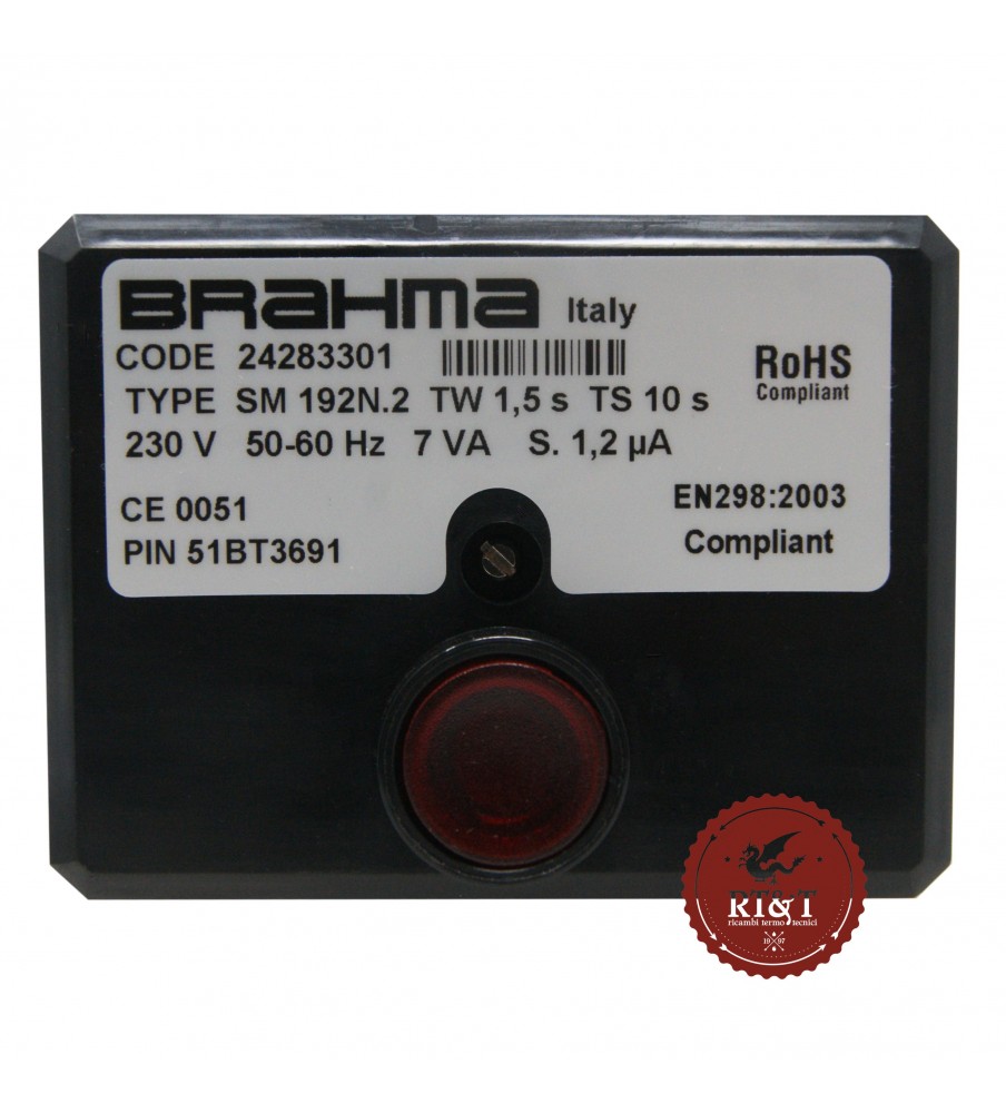 Brahma control box SM192N.2 24283301 for burner