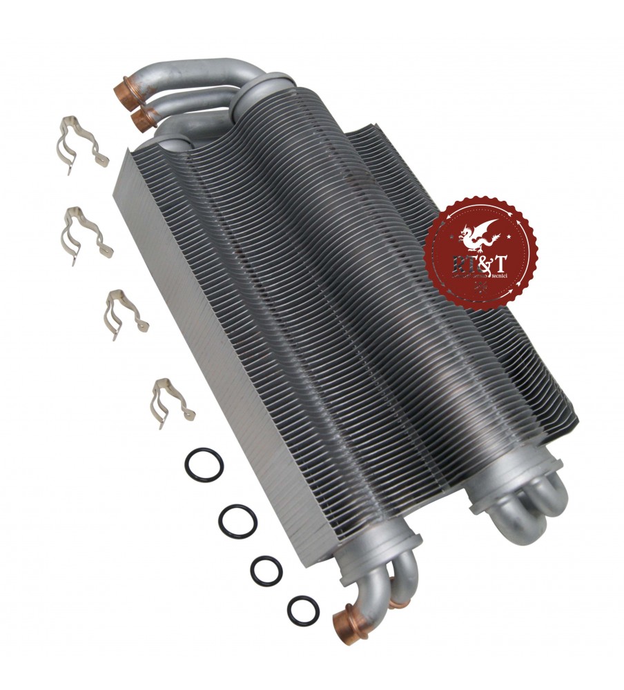 Main heat exchanger Ferroli boiler Domicompact, Domitop, Elite Stratos,  Ferella Gold, Ferella Zip, FERpower, New Elite 39819640