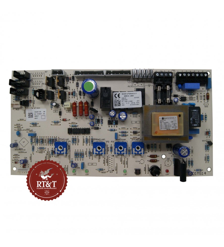 Ignition and modulation board B&P DIMS14-UN01 Unical boiler Alkon C 28, Alkon C 32 95000716