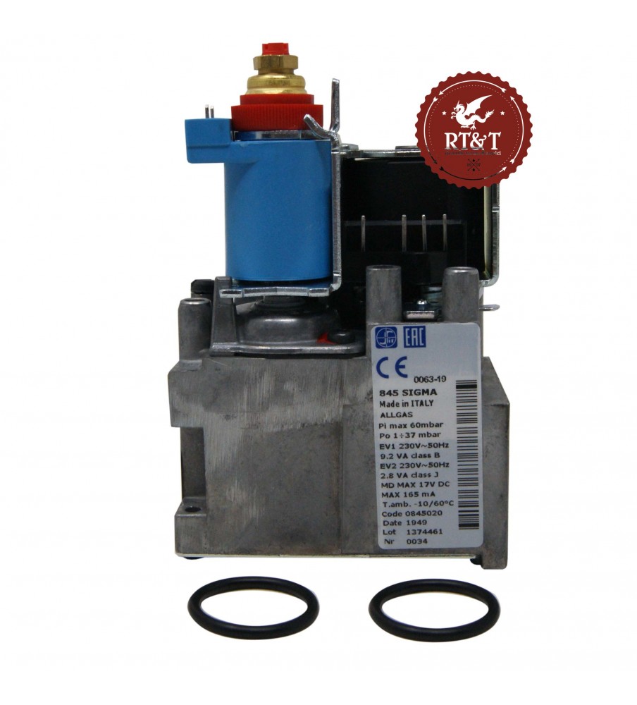 Gas valve SIT 845020 Ariston boiler AS, BS, BS II, Clas, Clas Evo, Egis, Egis Plus, Genus, Genus Evo, Matis 65104254